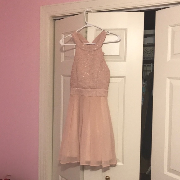 Pink halter homecoming dress - Picture 2 of 4